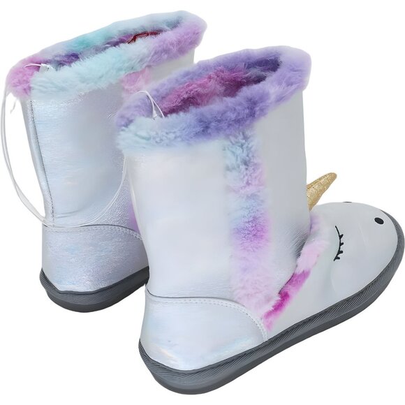 Harper Canyon Kids Unicorn Boots - Cute Girls Footwear Size 5 - Picture 3 of 6